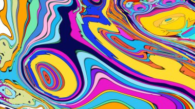 Müzik ya da festival temalı bir afiş için psikedelik sıvı deseni.