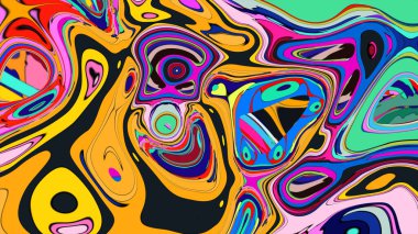 Bir sağlık uygulaması için canlı, organik şekillere sahip yaratıcı bir arka plan..