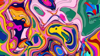 Bir sağlık uygulaması için canlı, organik şekillere sahip yaratıcı bir arka plan..