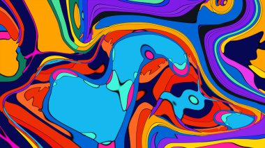 Büyüleyici bir akışkan sanat tasarımı, dijital sanat gösterisi için mükemmel..