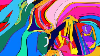 Büyüleyici bir akışkan sanat tasarımı, dijital sanat gösterisi için mükemmel..