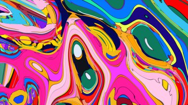 Teknoloji ya da yenilik odaklı bir marka için soyut, sıvı benzeri bir arka plan.