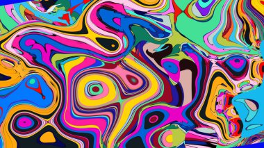 Fütürist ya da bilim kurgu temalı bir proje için psikedelik bir arkaplan.