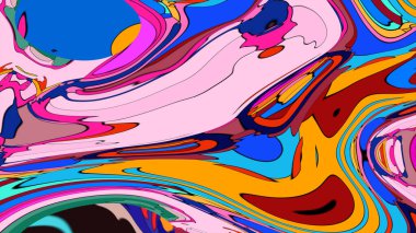 Fütürist ya da bilim kurgu temalı bir proje için psikedelik bir arkaplan.