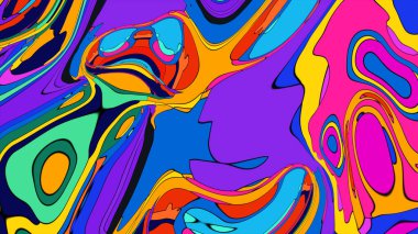 Yaratıcı baskı materyalleri ve broşürler için sıvı boya etkisi arka planı.