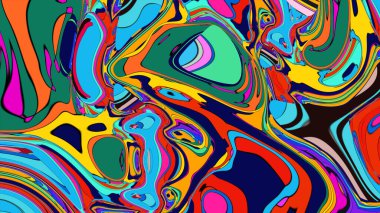 Eşsiz ve modern marka kimliği için canlı, girdap gibi bir kompozisyon..