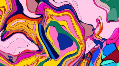 Eşsiz ve modern marka kimliği için canlı, girdap gibi bir kompozisyon..