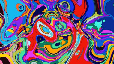 Sanat ve tasarım için mükemmel bir gerçeküstü ve renkli desen..