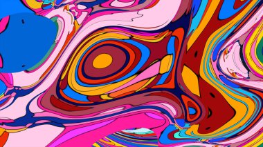 Sanat ve tasarım için mükemmel bir gerçeküstü ve renkli desen..