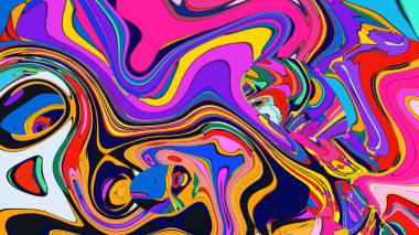 Sanat ve tasarım için mükemmel bir gerçeküstü ve renkli desen..