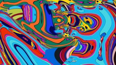 Sanat ve tasarım için mükemmel bir gerçeküstü ve renkli desen..