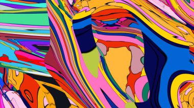 Sanat ve tasarım için mükemmel bir gerçeküstü ve renkli desen..