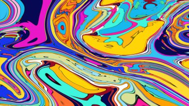 Sanat ve tasarım için mükemmel bir gerçeküstü ve renkli desen..