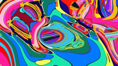 Çok renkli sıvı tasarımı, yaratıcı dijital sanat ve animasyonlar için harika..