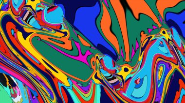 Çok renkli sıvı tasarımı, yaratıcı dijital sanat ve animasyonlar için harika..