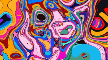 Canlı, akışkan soyut bir arkaplan, sosyal medya grafikleri için harika..