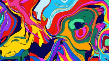 Eşsiz, akışkan bir kompozisyona sahip soyut ve canlı bir arkaplan..