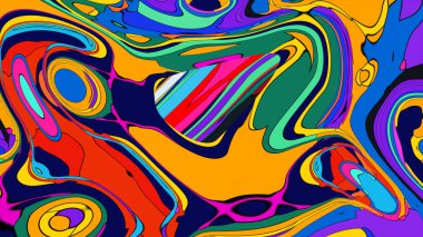 Eşsiz, akışkan bir kompozisyona sahip soyut ve canlı bir arkaplan..