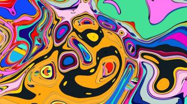 Eşsiz, akışkan bir kompozisyona sahip soyut ve canlı bir arkaplan..