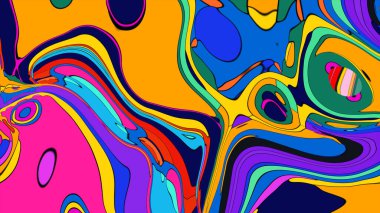 Akıcı, rüya gibi soyut bir tasarımı olan yaratıcı bir arkaplan..