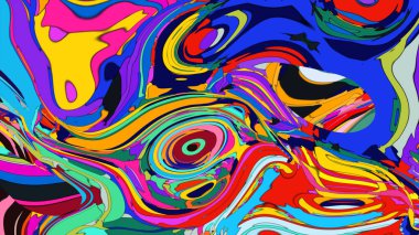 Akıcı, rüya gibi soyut bir tasarımı olan yaratıcı bir arkaplan..