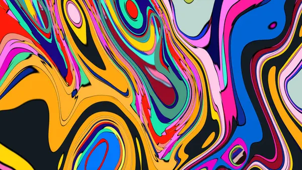 Bright abstract pattern illustration, a vibrant and hypnotic fluid background.