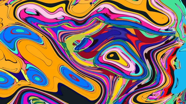 Artistic abstract illustration, showcasing vibrant paint and hypnotic motion.