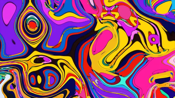 Artistic abstract illustration, showcasing vibrant paint and hypnotic motion.