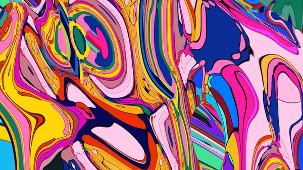 Hypnotic colorful liquid illustration, ideal for posters or banner