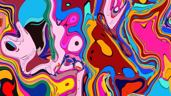 Hypnotic colorful liquid illustration, ideal for posters or banner