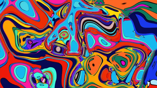 Bir parti daveti için psikedelik, çok renkli bir arkaplan.