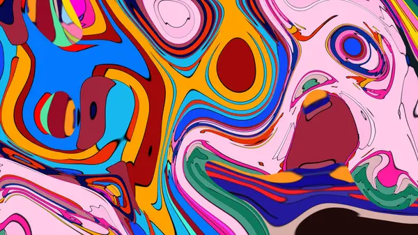 Bir parti daveti için psikedelik, çok renkli bir arkaplan.