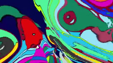 Pikselli dalgalar. Psikedelik girdap sıvısı 