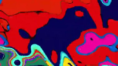 Psikedelik girdap sıvısı. Pikselli parlak dalgalar 