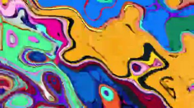 Psikedelik arka plan. Pikselli parlak dalgalar 