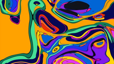 Cesur ve büyüleyici bir arka plan. Sıvı kıvrımlı bir yapısı var..