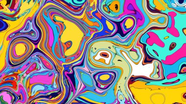 Kopya alanı için uygun gerçek üstü ve canlı bir soyut desen.