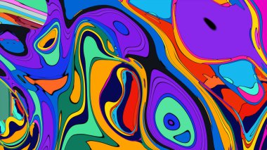 Kopya alanı için uygun gerçek üstü ve canlı bir soyut desen.