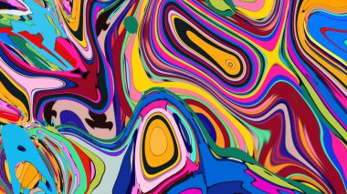 Kopya alanı için uygun gerçek üstü ve canlı bir soyut desen.