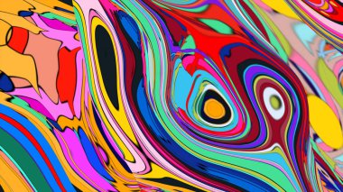 Kopya alanı için uygun gerçek üstü ve canlı bir soyut desen.