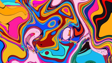 Kopya alanı için uygun gerçek üstü ve canlı bir soyut desen.