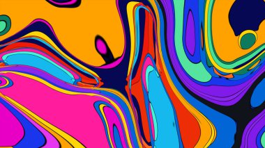 Pankartlar ve başlıklar için göz alıcı ve canlı bir soyut tasarım.