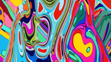 Pankartlar ve başlıklar için göz alıcı ve canlı bir soyut tasarım.