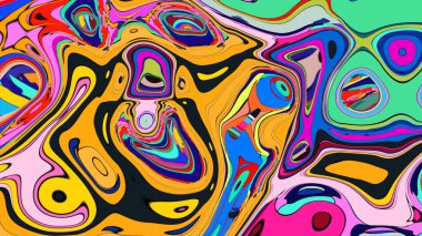 Kopyalama alanı için parlak, girdap renkleri olan soyut bir arkaplan.