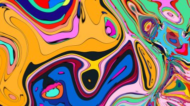 Modaya uygun, soyut bir havası olan yaratıcı ve modern bir afiş..