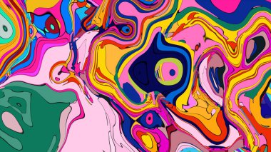 Modaya uygun, soyut bir havası olan yaratıcı ve modern bir afiş..