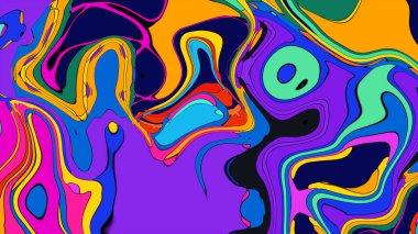 Modaya uygun, soyut bir havası olan yaratıcı ve modern bir afiş..