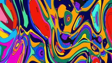 Değişik renklerde büyüleyici bir sıvı boya etkisi..