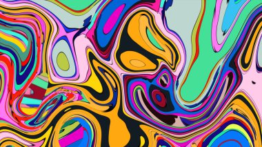 Değişik renklerde büyüleyici bir sıvı boya etkisi..