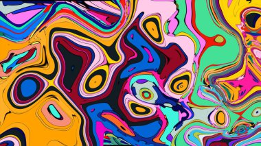 Değişik renklerde büyüleyici bir sıvı boya etkisi..